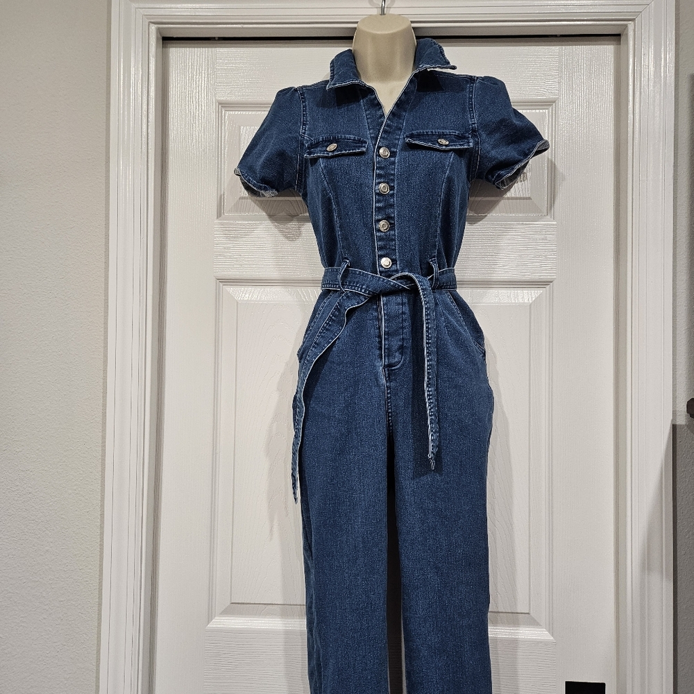 Hudson Jeans Blue Denim Jumpsuit - Picture 2 of 10